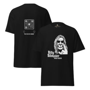 Billy Billmaier Rock Radio – Rückseite mit QR Code/ Klassisches Unisex T-Shirt