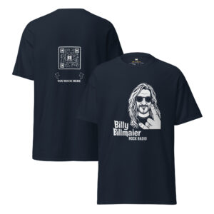 Billy Billmaier Rock Radio – Rückseite mit QR Code/ Klassisches Unisex T-Shirt