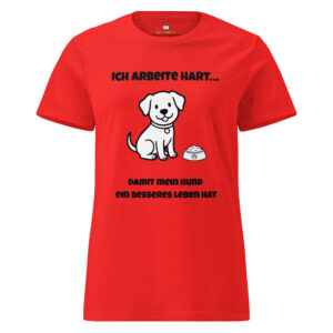 Ich arbeite hart … – Basic Softstyle T-Shirt für Damen
